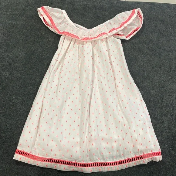 Cotton On Girls White and Pink Sleeveless Dress - Picture 1 of 5